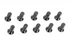 M2.5 x 6 Metal Black Screw Flat / Countersunk Phillips Cross Socket Screw ( Pack of 10pcs )