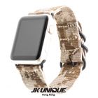 JK UNIQUE CAMO NYLON Apple Watch Strap 42mm Black Buckle - AOR1 ( Digital Desert )