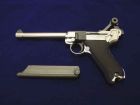 WE Luger P08 Middle Length GBB Pistol 6" Barrel ( Silver )