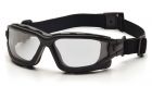 Pyramex I-Force Slim Safety Goggle Clear Dual Anti-Fog Lens with Black Temples/Strap ( SB7010SDNT ) ( I Force )