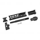 SLR Airsoftworks 6.5” Light M-LOK EXT Extended Handguard Rail Full Kit for GHK AKM GBBR Series ( Black ) ( by DYTAC )