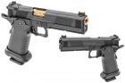 Toxicant FI Style V9 RMR Ready Hi-Capa GBB Pistol ( JKTG Custom Made ) ( Black / Gold )