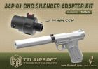 TTI Airsoft AAP01 CNC Silencer Adapter Kit ( 14mm CCW ) ( AAP-01 )