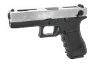 WE Model 18C G3 Metal Slide GBB Pistol ( SV ) ( SV Metal Slide, Black Frame )