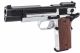 FCW X Double Bell M945 GBB Pistol Airsoft ( Black Slide With Brushed Silver & Silver Frame ) 