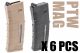 FCC Rampo's PTW Q MAG 120 Rds 30 M3 Window Style For PTW ( Black / DE ) ( 6pcs Box Set )