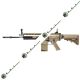 WE SCA Heavy M4 Stock Airsoft GBB Rifle ( DE ) ( MK17 ) ( SEAL EDITION Crane Stock )
