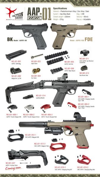 ACTION ARMY製 AAPー01 Purchase Action Army AAP-01 Airsoft Gas Blowback Pistol