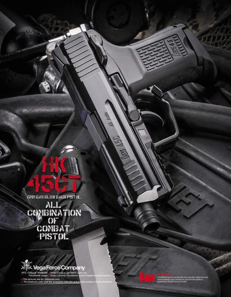 Umarex HK45 Compact Tactical GBB Pistol Airsoft ( VFC Asia