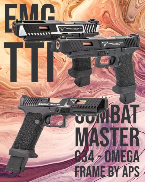 APS Custom TTI Combat Master G34 Co2 GBB Pistol Airsoft with APS Custom TTI Combat Master G34 Co2 GBB Pistol Airsoft with
