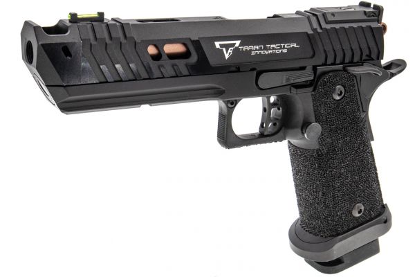 ARMY TTI Licensed JW4 Pit Viper CNC Slide Hi-Capa GBB Pistol Airsoft (  Steel Internal Parts Version ) ( Black R614 ) ( Licensed by Taran Tactical  Innovations ) ( John Wick )