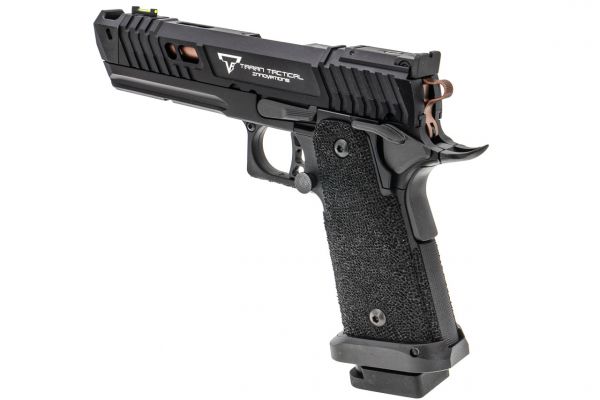 ARMY TTI Licensed JW4 Pit Viper CNC Slide Hi-Capa GBB Pistol Airsoft (  Steel Internal Parts Version ) ( Black R614 ) ( Licensed by Taran Tactical  Innovations ) ( John Wick )