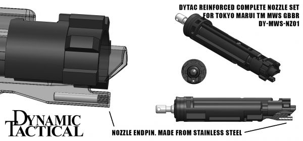 DYTAC Reinforced Complete Nozzle Set for Tokyo Marui TM MWS