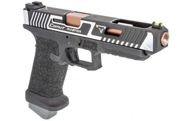 EMG TTI Licensed Combat Master G34 Project GBB Pistol 2 Tone Silver ( WE  G17 Base ) ( JKTG