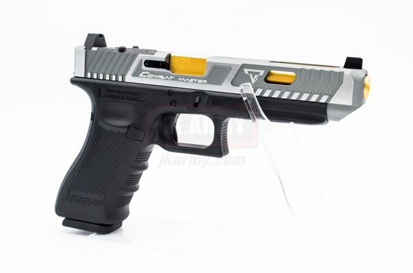 EMG Umarex / VFC TTI Glock 34 GBBP ( G&P Custom ) ( GY / SV Two-Tone )