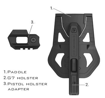 Recover Tactical 20/20NB Stabilizer Kit Brace Black for