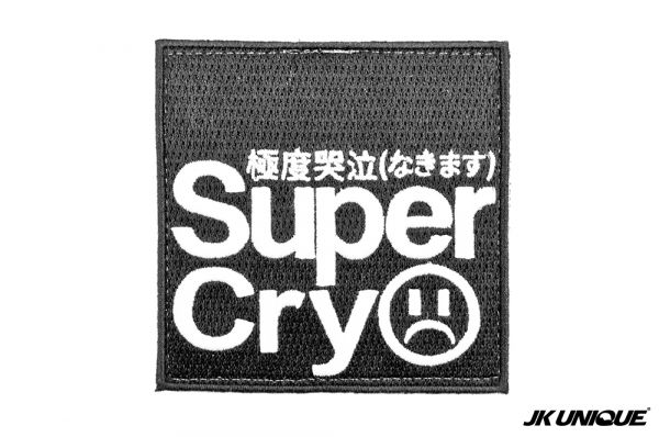 JK UNIQUE Patch - SUPER CRY ( Black ) ( Free Shipping )
