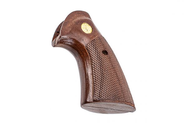 King Arms Real Wood Grip Panels With Golden Plate For KA COLT Python .357  Gas Revolver