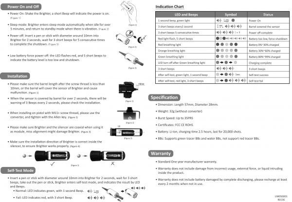 Acetech Brighter C Tracer unit ( M14 CCW )