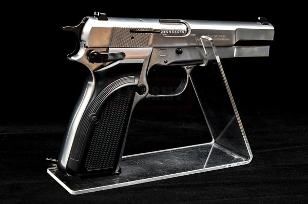 WE Browning Hi-Power MK3 GBB Pistol Airsoft ( Silver ) ( Custom Marking )