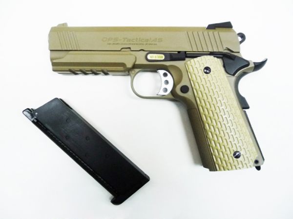 【2025A/W新作★送料無料】 WE Desert Warrior 4.3 OPS Full Metal GBB Pistol (Tan) トイガン