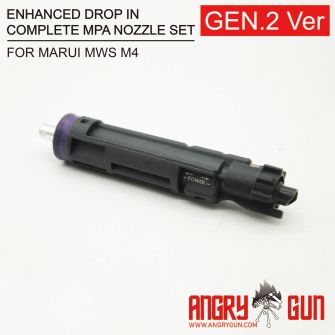 Angry Gun Enhanced Drop in Complete MPA Nozzle Set ( Gen2 Version ) For Marui TM M4 MWS GBB Series