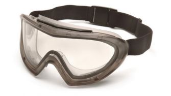 Pyramex Capstone Direct / Indirect Vent Safety Goggles with Gray Frame and Dual Clear Anti-Fog Lens ( PYGG504T )
