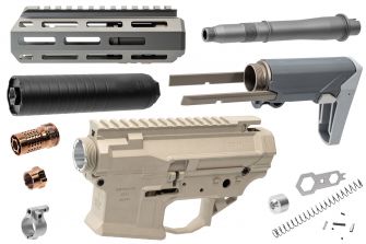C&C Tac SBR 300 Blackout Style Conversion Kit For Marui TM MWS GBB Airsoft ( Limited Edition ) ( QHB Style )