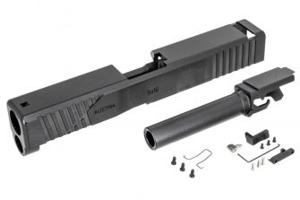 Detonator TRI Style System V1 Cut 19 G4 Custom Aluminum Slide for Marui TM G19 Gen4 GBB Series ( Black )