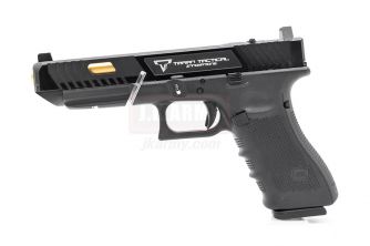 EMG Umarex / VFC TTI Glock 34 GBBP ( G&P Custom ) ( Black , Gold Barrel )