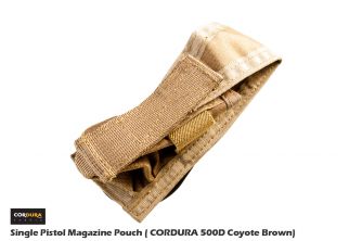 FFI CP Style Single Pistol Magazine Pouch ( CORDURA 500D Coyote Brown)