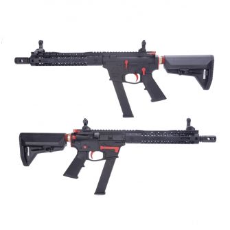 King Arms TWS Black Rain Ordnance 9mm Carbine GBB Airsoft ( Black & Red  )
