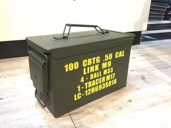 Metal Ammo Can Box Storage Airtight & Waterproof Stackable Storage for Pistol Case ( 2 Pistol & 6 Magazine )