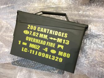 Metal Ammo Can Box Storage Airtight & Waterproof Stackable Storage for Pistol Case ( 1 Pistol & 4 Magazine )