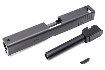 PGC 17 Style CNC Aluminum Slide & Outer Barrel Set for Marui G17 Gen3 GBB Pistol New Ver. ( Black )