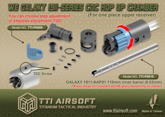 TTI Airsoft CNC Hop-Up Chamber for WE Galaxy 1911 GBB Airsoft