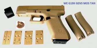 WE Model 19X Gen5 MOS GBB Pistol ( Tan )