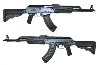 WE AK74 PMC Gas Blow Back Rifle ( Black )
