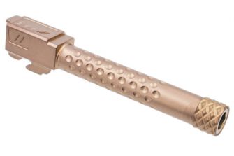 PTS ZEV Suppressor Threaded Dimpled Barrel for TM G Model 17 GBB Pistol ( Copper )