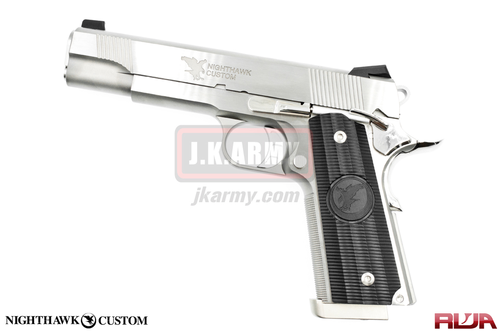 Nighthawk Custom GRP Stainless Steel GBB Pistol Airsoft Limited Edition ( RWA )